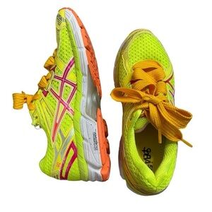Asics GT 2000 Neon Yellow Pink Women’s Running Shoes Size 7.5 Athletic Trainers